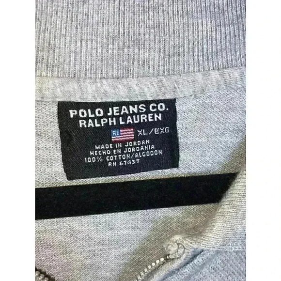 Polo Ralph Lauren Jeans Co mens shirt XL POLO 67 1/4 zip  Summer Casual - Picture 5 of 8